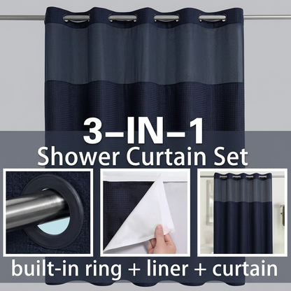 Hookless Snap-In Shower Curtain